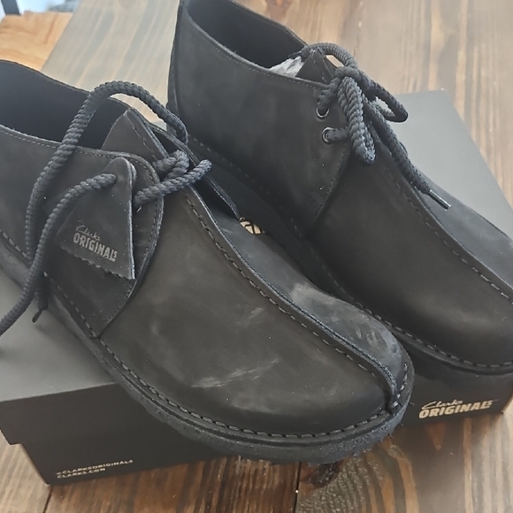 NIB Clarks Black Nubuck Trek Scout Men's Shoe Size 12 M
